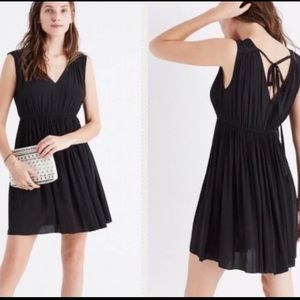 Madewell Magnolia Tie Back Black Dress Size Small